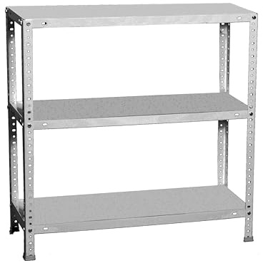 SimonRack Schwerlastregal, Lagerregal, 90x90x40 Metallregal, Kellerregal, Biegestelle 75 kg, 3 Fachböden, Galvanisiert - Advantage