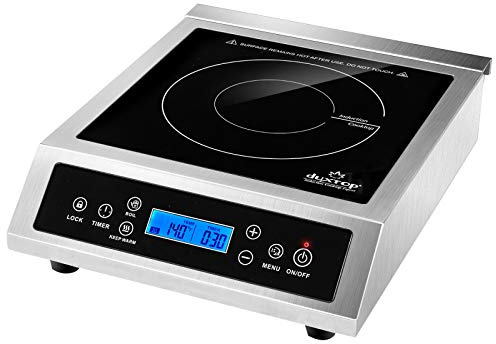 Duxtop Professional Portable Induction Cooktop, Commercial Range Countertop Burner, 1800 Watts Induction Burner with Sensor Touch and LCD Screen, P961LS/BT-C35-D, Silver/Black