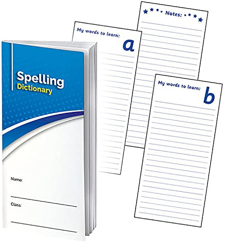1 Spelling Dictionary English Literacy Record Book Childrens Pupils School Diary Log Teachers A5 Primary Teaching Services