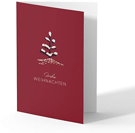 (80 x) Firmen Weihnachtskarten Geschäftlich Grußkarten Weihnachten - Tannenbaum