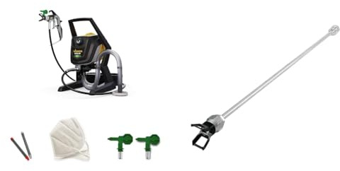Wagner 2371073 Sistema Airless de Baja presion Control Pro 350 R, 600 W, 60 V + Control Pro HEA Prolongación para Pistola de pulverización, para Paredes Altas y Suelos, Color Gris, 517701