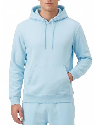 RIPT Men's Fleece Pullover Hoodie Soft Cotton Blend Kangaroo Pocket Casual | Drawstring, Long Sleeve, Gym,Loungewear, Hooded Sweat Top, Warm, Elastic Ribbed Cuff & Hem, Durable Stitching, Brushed Fleece
