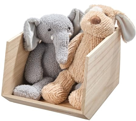 iDesign Aufbewahrungsbox mit offener Front, Küchenschrank Organizer aus Paulownia-Holz für Regal oder Vorratsschrank, vielseitige Kiste zur Aufbewahrung, beige, Vorne Offen