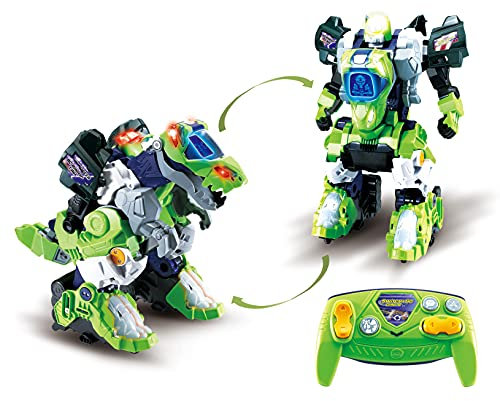 Vtech Switch and Go Dinos RC Roboter-T-Rex – Dino-Roboter-Transformer mit Fernbedienung – 2in1 Spielzeug mit Dinostimme, Geräusch- und Lichteffekten – Für Kinder von 3-8 Jahren
