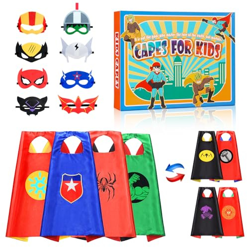 Gralal Superhero Costumes & Toys for Boys & Girls, Ages 3-12 - Spiderman Capes & More - Perfect for Christmas & Xmas Gifts