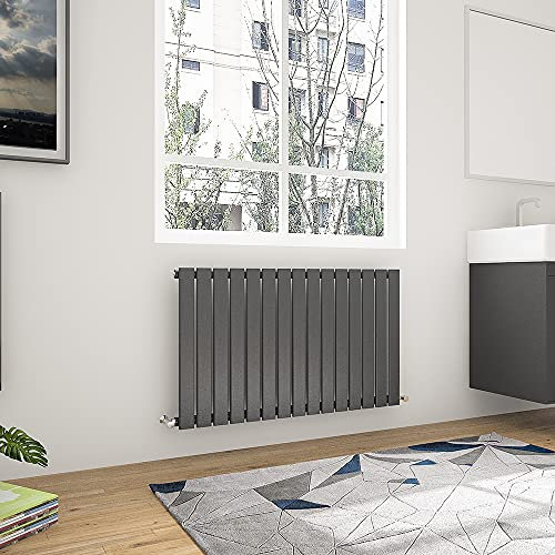 Acezanble Horizontal Flat Panel Radiators Central Heating Anthracite Single Designer 600x1020mm