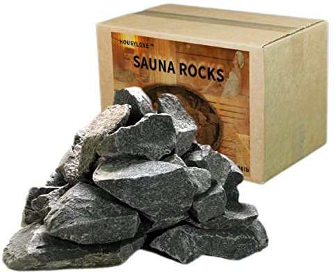 Saunafelsen Saunasteine 16,3 kg Box Lavastein für Dampfsauna, Saunastein
