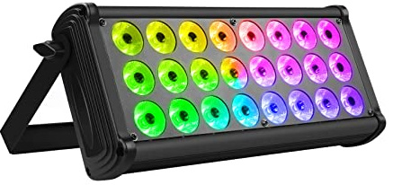 Wallwasher Bühnenlicht, ZonQoonz RGBW 4 in 1 LEDs DMX512 Partylicht DJ Light Gebäudebeleuchtung Außenwandleuchte für Live-Events, Bar, Karaoke, Disco, Weihnachten, Halloween, Party, Hochzeit (24 LED)