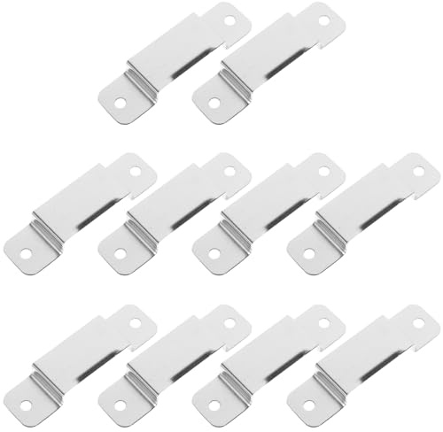 TEHAUX 10Pcs Tape Measure Belt Clip Holder Metal | Measuring Tape Clip, Tool Belt Accessory, Includes Screws, Tool Bag Organiser, Wall Mounting, Quick Access Holder