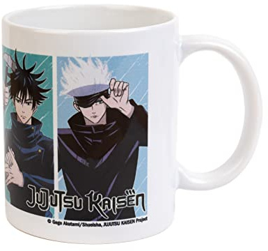 Grupo Erik | Mug Jujutsu Kaisen | Idée Cadeau Original Geek | 350 ml, Tasse en Céramique, pour Café, Thé ou Chocolat Chaud, Cadeau Anime