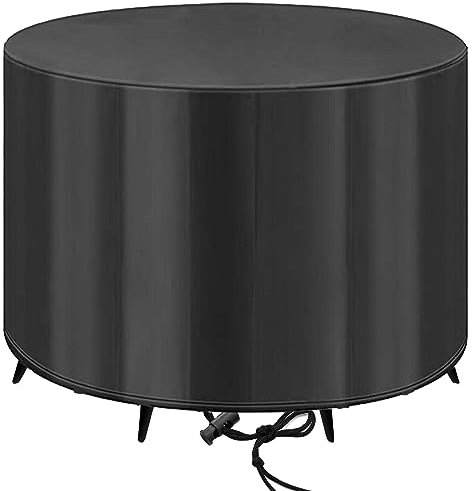 Abdeckung für Gartenmöbel,Runden Multi Größe Abdeckhaube Gartentisch,Wasserdicht, Winddicht, UV-beständig 420D Oxford,Abdeckhauben für Möbelsets, für Gartentisch Sitzgruppe-215x85cm