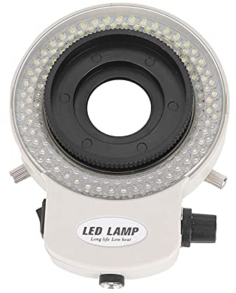 Microscopio a Luce LED Microscopio a Luce LED Sorgente Luminosa Luce ABS Illuminazione Senza Ombre per Telescopi Stereo Fotocamera per Microscopio Industriale (Spina europea)