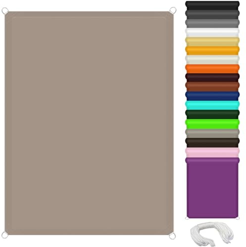 Telo Ombreggiante Panno Ombra 2.5 x 3 m Antivento, Alta Protezione Solare, Pes Protezione UV 98% Tenda a Vela Ombreggiante Parasole per Giardino Esterno Terrazza, Tortora