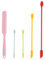 Lot de 5 spatules en silicone réutilisables - Petites spatules de maquillage - 3 tailles - Cuillère cosmétique - Spatules en silicone pour bouteille fine, confiture, lotion de beauté, crème