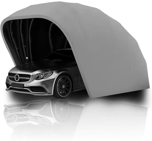 Vollautomatischer Carport, Hochleistungs-Carport mit verstärktem Ganzmetallrahmen, große Carport-Überdachung, tragbare Garage für den Außenbereich, Ganzjahresgarage,5.9 * 2.5 * 2.45M/19 * 8.2 * 8FT