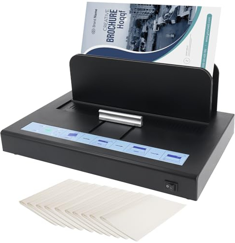 Thermal Binding Machine 500 Sheets Capacity Book Binding Material 110V Binding Machine A3(Short Edge)/A4/A5 Document Heat Binder with 10Pcs Covers (Black)