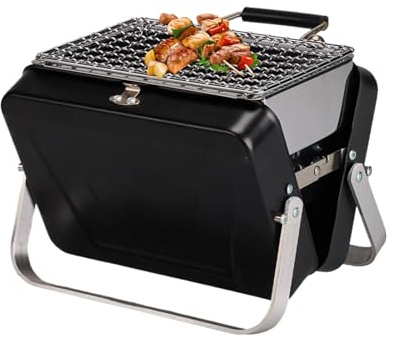 Barbecue portatile a carbonella, portatile a carbonella, fornello portatile da campeggio, terrazza, cortile e ovunque per cucinare all'aperto