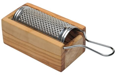 Râpe à fromage en bois d'olivier, env. 16 x 8 x 7 cm