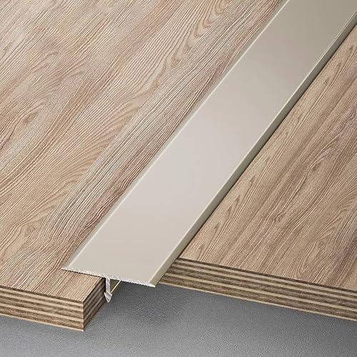 Raouoae T-Profil Bodenleiste Übergangsleiste Tile to Laminate Transition Strip 100 cm Länge 3 Stück Übergangsprofil Tür Ideal Für Übergänge Zwischen Laminat Und Fliesen(High-End-Grau,Breite: 40 mm)