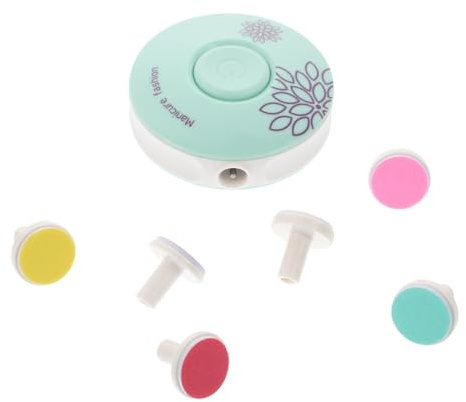 Toyvian Elektrischer Nageltrimmer für Babys und Kinder Abs Gehäuse 6 Schleifköpfe Ergonomisches Design Grün Nagelschere Kinder Abgerundet