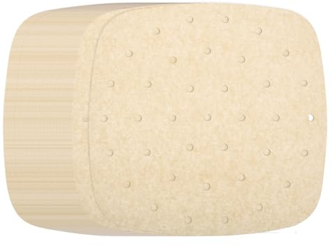 sourcing map 200pcs Air Fryer Liners 9.4 Inch Square Bamboo Steamer Liners with Holes Non-Stick Perforated Parchment Paper Sheets Disposable Steamer Paper for Air Fryers Steaming Basket, Brown