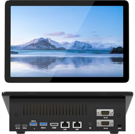 HEIGAOLAPC Mini PC, 10.1 Inch Alder Lake N100 Win 11 Tablet (Up to 3.4GHz), Mini Computer with 8GB RAM, 128GB ROM, HDMI Support 4K Screen Display/WiFi5/BT5.2/USB3.0/Type-C
