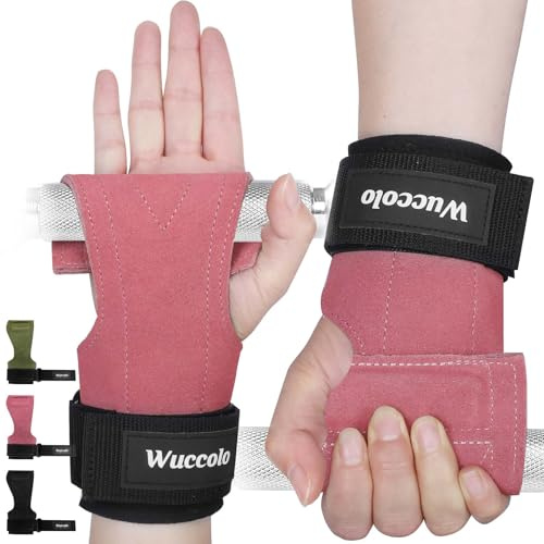 Zughilfen Krafttraining Leder Lifting Straps für Bodybuilding, Gewichtheben, Krafttraining & Fitness Extra Stark & Rutschfest Profi Trainingshilfe für Schwere Gewichte Für Damen & Herren Gepudert M