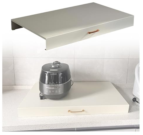 JYHHCYS Copri Piano Cottura Copripiano Cottura Elettrico Grande 32x20, Copripiano Cottura in Acciaio al Carbonio per Fornelli Rialzati per Camper, Previene Il Contatto(Height 3.5 inch/9cm)