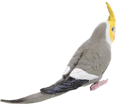 DECOMELODY Realistische Nymphensittich Figur aus PVC als Gartenstatue | Künstliches Papageienspielzeug, Künstliche Kleiner Gartenvogelstatue, Gartendekoration