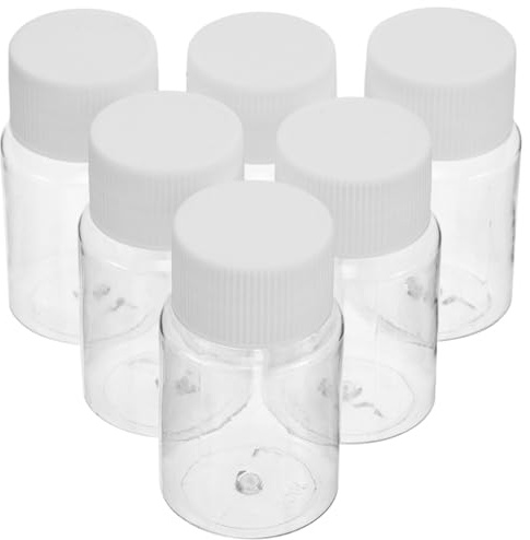 BESPORTBLE Botellas Portátiles de Plástico Transparente 6 Piezas 30ml Resistentes a Fugas para Medicamentos y Cosméticos en Viajes