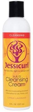 Jessicurl, Hair Cleansing Cream, Citrus Lavender, 8 Fl oz. Moisturizing Shampoo for Curly Hair, Sulfate Free Shampoo for Dry Hair