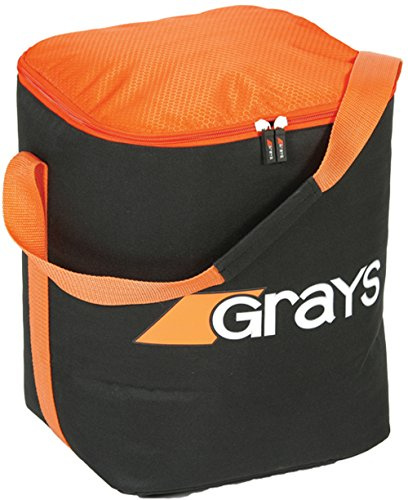 Grays Hockey Ball Bag - Large, Black/Orange, Holds 36 Balls, Zipper Closure