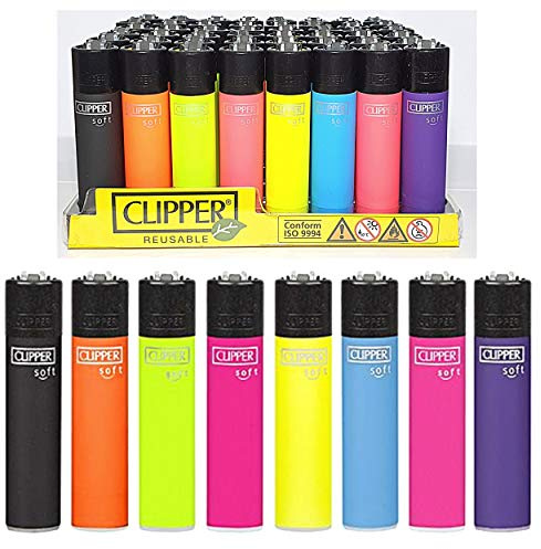 Clipper Feuerzeuge, Soft Touch-Kollektion, 4 Stück