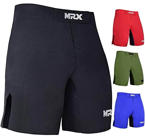 MMA BJJ Unisex Training Cage Fighting Grappling Martial Arts Boxing Muay Thai Wrestling Shorts Black XX-Large