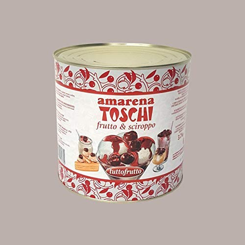 Lucgel Amarene Ciliegie Sciroppate Tutto frutto in Sciroppo Toschi - Barattolo da 3,2 Kg -