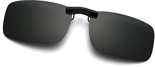 Long Keeper Clip Occhiali da Sole Polarizzati per Uomo Donna, Clip per Occhiali Senza Montatura Rettangolari Lenti da Sole Sovrapponibili a Occhiali da Vista