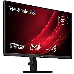 ViewSonic VG2709-2K-MHD 27 QHD SuperClear IPS LED Monitor, 2 HDMI, DisplayPort, Lautsprecher und voll ergonomischer Ständer, VRR, HDR10