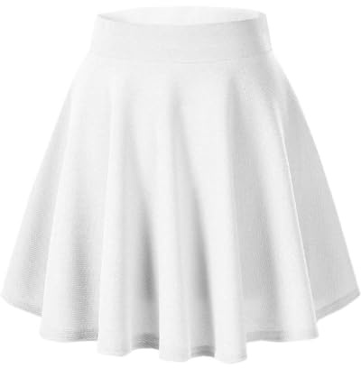 Cegerne Mujer Niña Mini Falda Skater Acampanada Falda Casual Colegial Falda Tenis Falda Plisada, Blanco, M