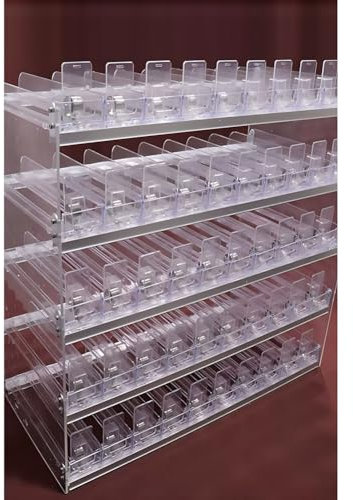 Auto Cigarette Pusher Cigarette Display Holder, Cigarette Display Rack Shelf, Acrylic Wall Mounted Cigarette Display Cabinet, Cigarette Shelf Pusher(61.5x28.4x98cm)