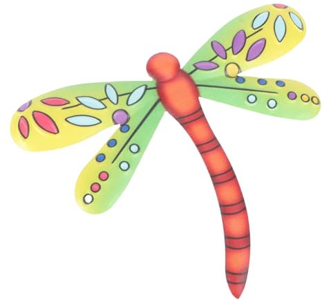 YARNOW Outdoor Garden Wall Art Dragonfly Ornament Iron Hanging Decoration Dragonfly Adornment