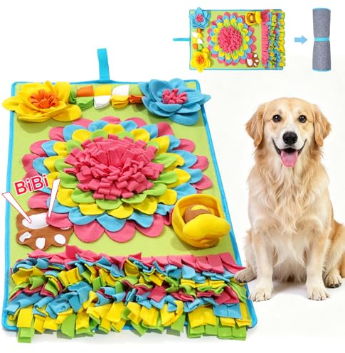 ORIA Alfombra Olfativa Perros, 78 * 48cm Alfombra de Actividades para Mascotas, Juguete Antideslizante y Lavable para Perros, Tapete de Alimentación Duradero para Cachorros Grandes Medianos