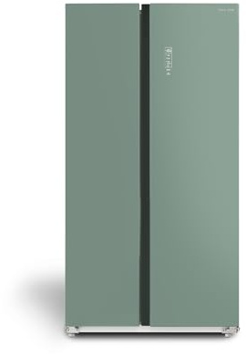 CREATE / FRIDGE STUDIO SIDE BY SIDE 550 / Réfrigérateur style Side by side 550L vert sauge / 91,2 x 70,4 x 177,7 cm/No frost, traitement antibactérien, commande tactile électronique, 158W