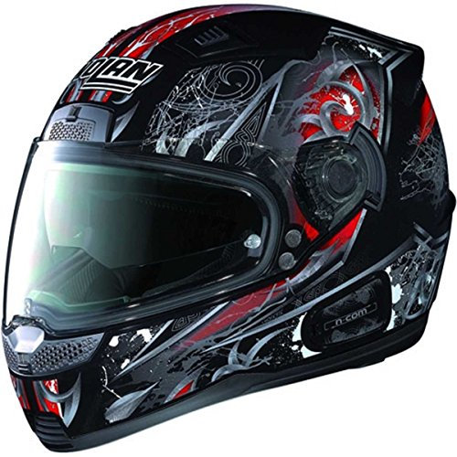 NOLAN Vortex Helm, Schwarz/Rot/Silber, XXS