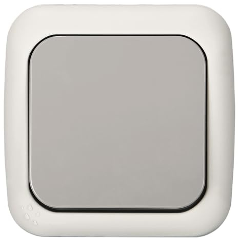 EGB Feuchtraum Aufputzschalter IP54, starre Leiter bis 2,5mm², VDE/KEMA KEUR, Lichtschalter aufputz, Wasserfest