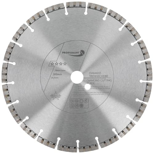 PRODIAMANT Premium disque à tronçonner diamanté béton laser 300 mm x 25,4 mm disque à tronçonner diamanté soudé au laser