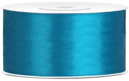 Satinband 25m x 50mm Dekoband Geschenkband (Türkis)