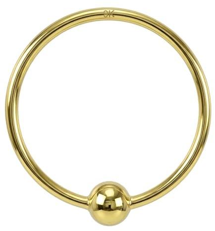 Monster Piercing | 9K Gold | Nasenring Nasenpiercing 22 Gauge - 8MM oder 10MM Durchmesser | offener Nasenring | Nase Piercing Frauen Männer