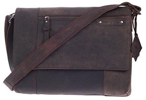 Greenburry Vintage Revival Umhängetasche Schultasche Braun 37x37x7cm Uni Bag