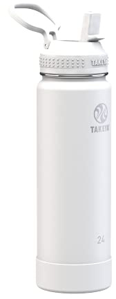 TAKEYA 51220 Actives Insulated Stainless Steel Bottle w/Spout Lid, 18/8, Arctic