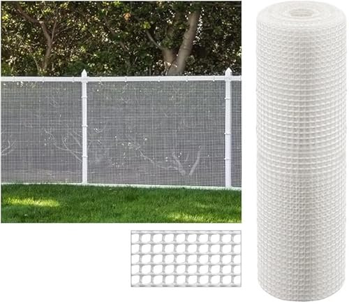 Suinga - Maille plastique carré 0,5 x 0,5 cm, blanc 1 x 5 m, clôture artificiel pour terrasses, balcons ou jardins